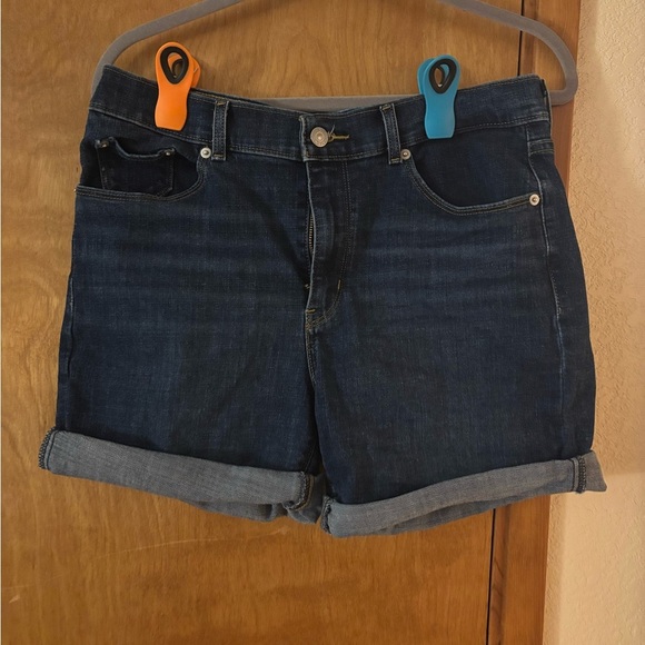 Levi's Women's Dark Blue Jean Shorts - Picture 2 of 8